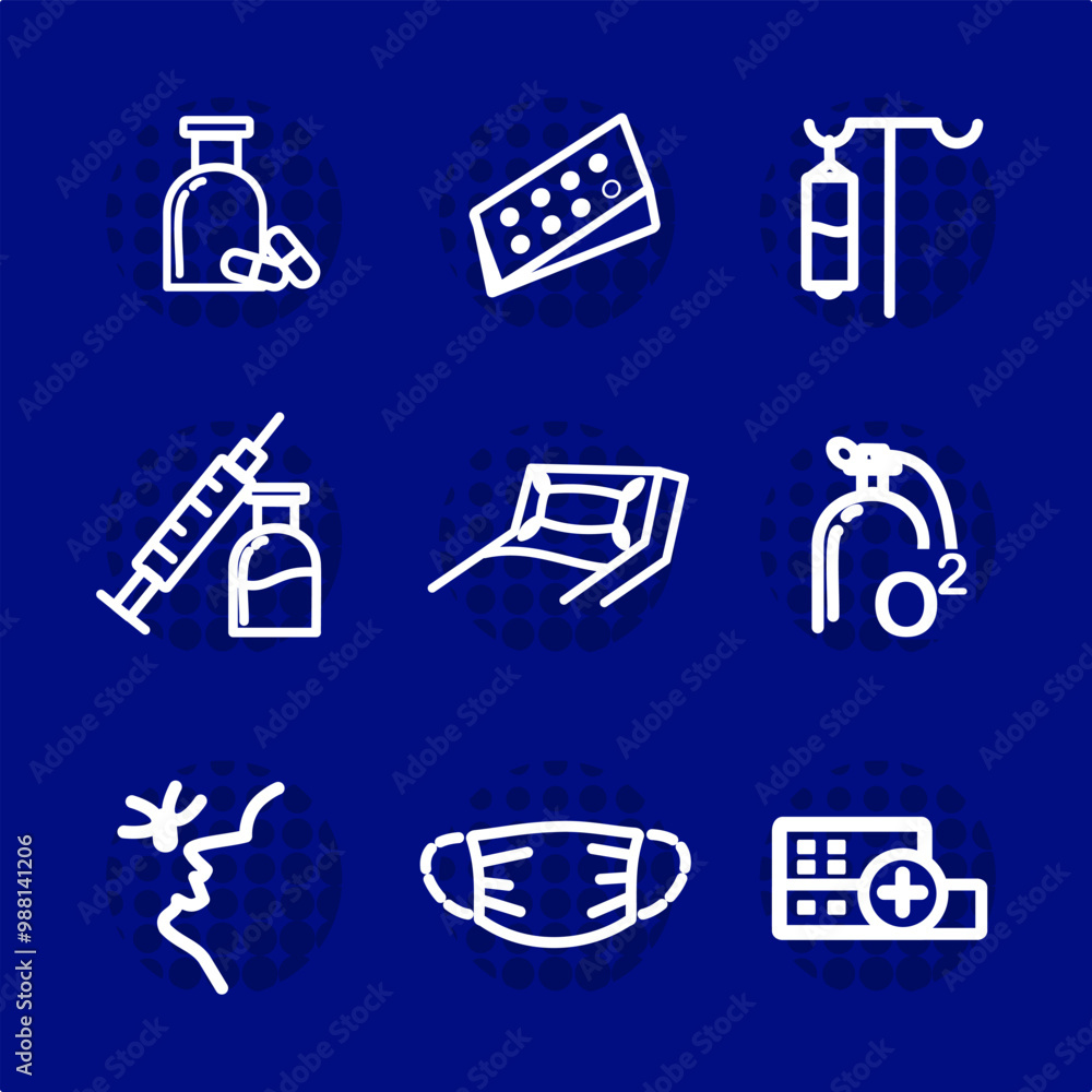 Medical icon set. Medicine and health care icons set. Medical symbols collection. Medical icon set. Medicine and health care icons set. Medical symbols collection.