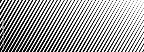 Diagonal line halftone gradation texture. Fade oblique stripe gradient background. Black slanted pattern backdrop. Vanishing parallel tilted striped wallpaper for overlay, print, cover. Vector