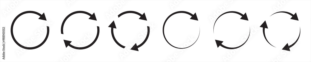 rotate arrow icon, refresh and reload icon vector illustration rotate arrow icon, refresh and reload icon vector illustration