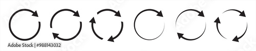 rotate arrow icon, refresh and reload icon vector illustration