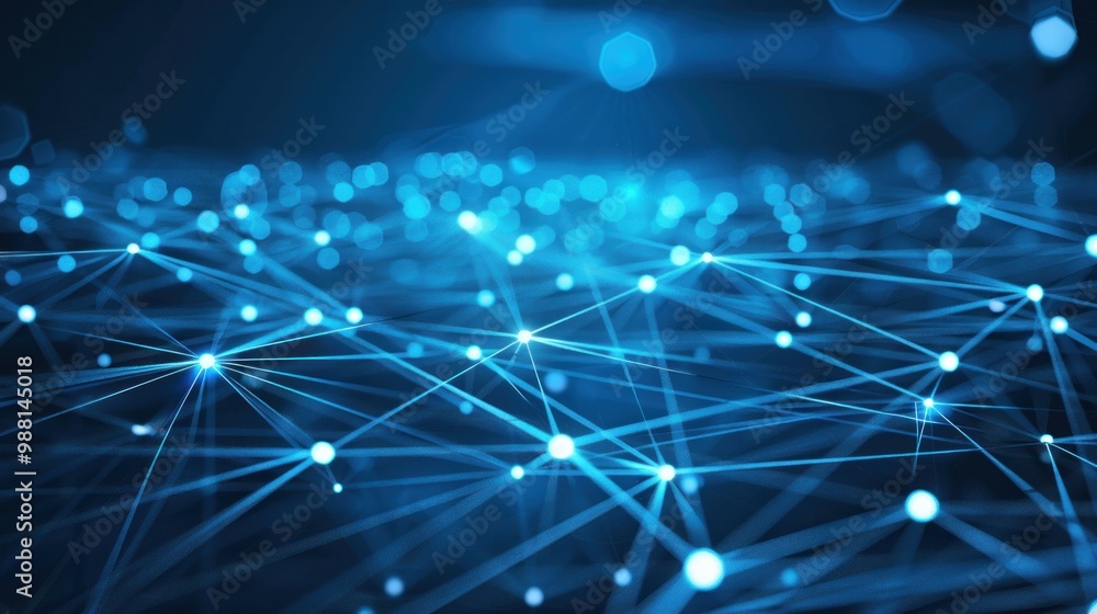 Abstract Blue Network Connection Abstract Blue Network Connection