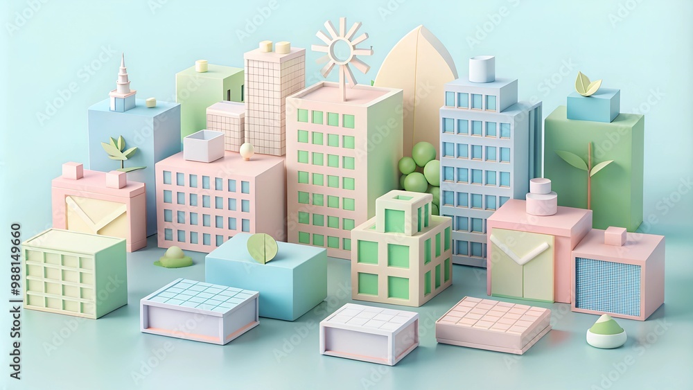 Sustainable business models in pastel colors Sustainable business models in pastel colors