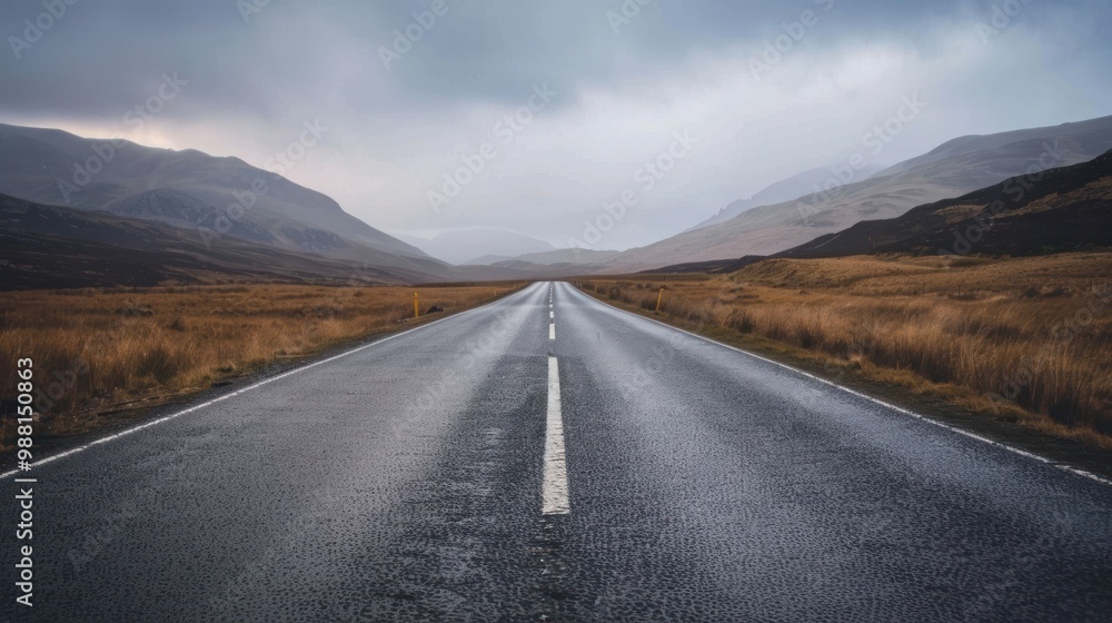 Empty Road in the Highlands Empty Road in the Highlands