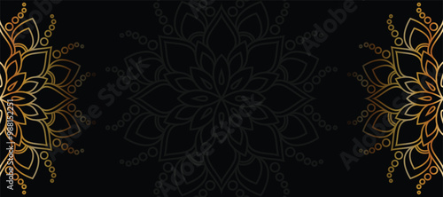 Luxury golden arabesque mandala background