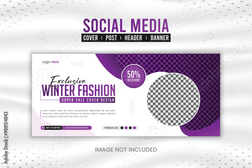 Lifestyle cover banner design, fashion lifestyle fb cover banner design, vector fb cover design, fully editable cover banner for lifestyle 