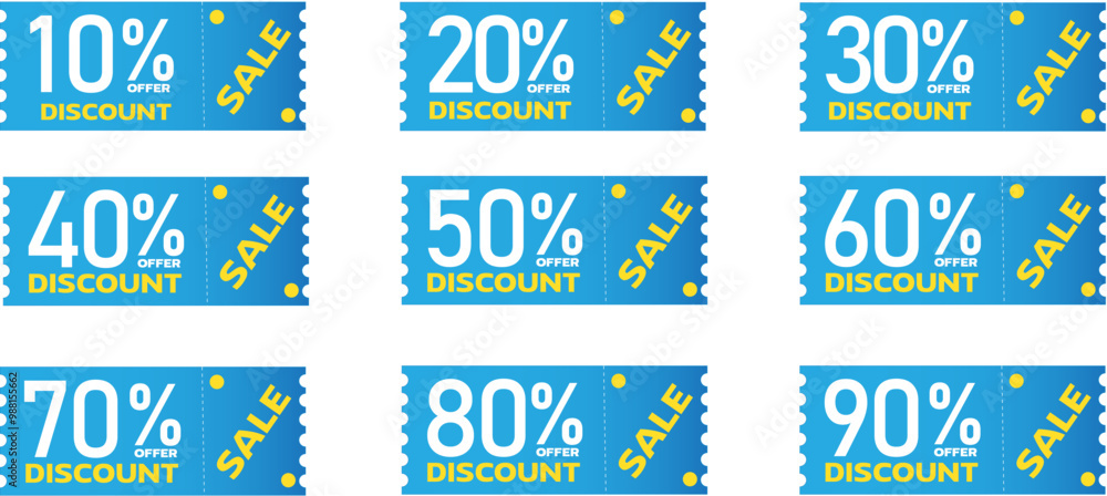 Naklejka premium Ticket and gift formats, movie tickets