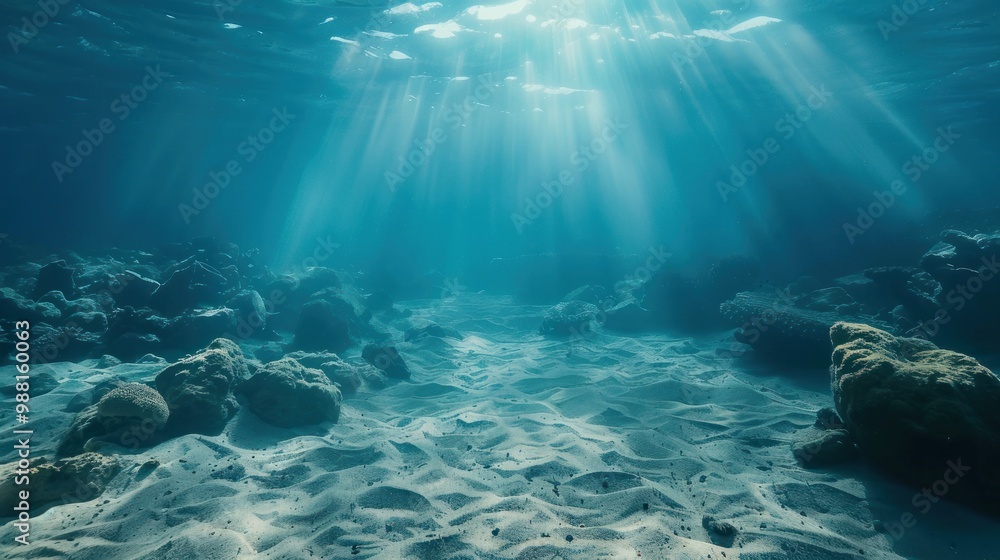Sunlight Beams Through Ocean Water Sunlight Beams Through Ocean Water