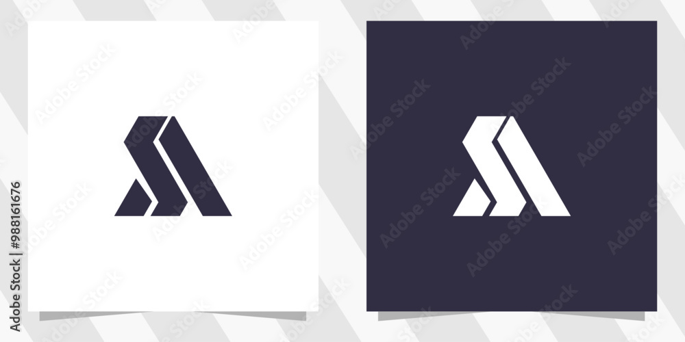 Fotografija letter sa as logo design vector