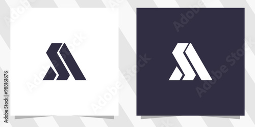 Photography letter sa as logo design vector