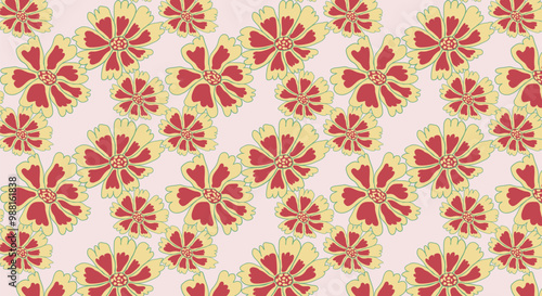 Seamless floral patterns, Vintage floral textures for backgrounds, wallpapers, textiles and fashion.