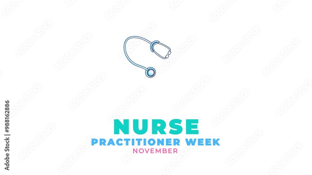 Nurse Practitioner week. Stethoscope animation. Nurse Practitioner week. Stethoscope animation.