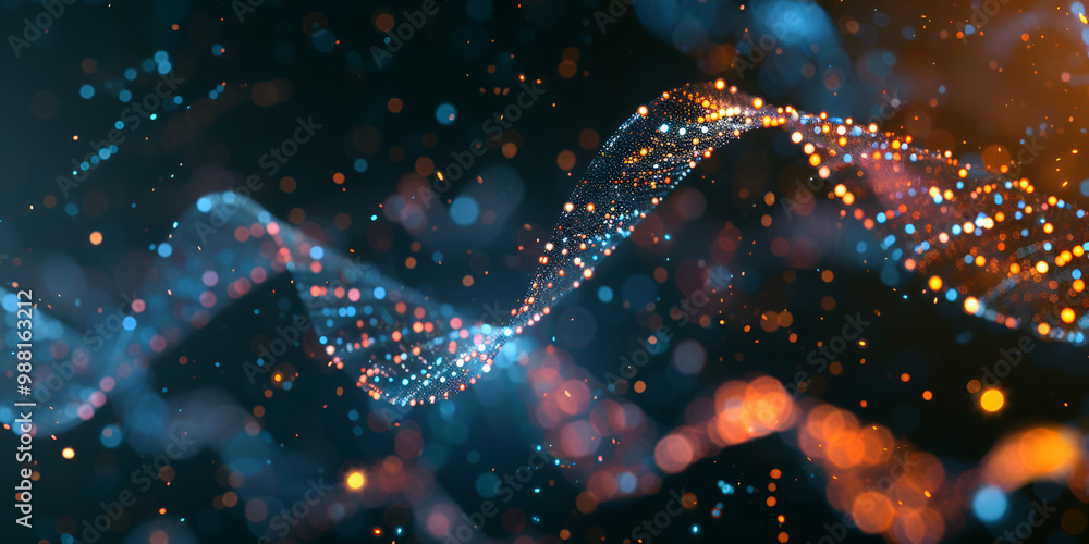 Colorful DNA Molecule Structure in High Detail Colorful DNA Molecule Structure in High Detail