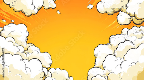 comic book, cartoon, speech bubble, puff cloud, yellow background, text template, comic style, cartoon design, illustration, comic text, bubble design, comic template, cartoon puff, speech cloud, vibr