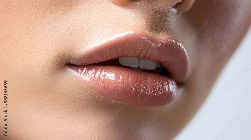 Obraz premium Close up of lips. Lips closeup