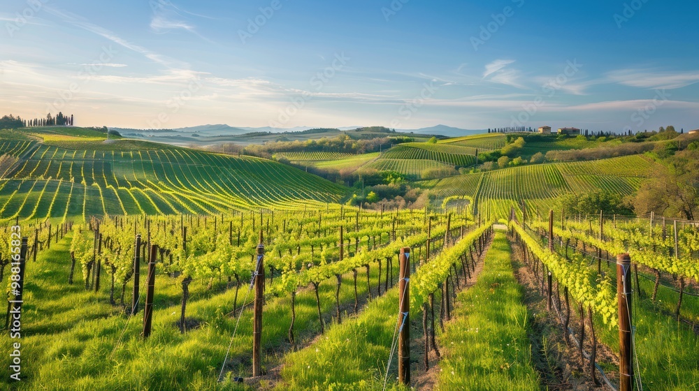 Fototapeta premium Vineyard Landscape in Tuscany