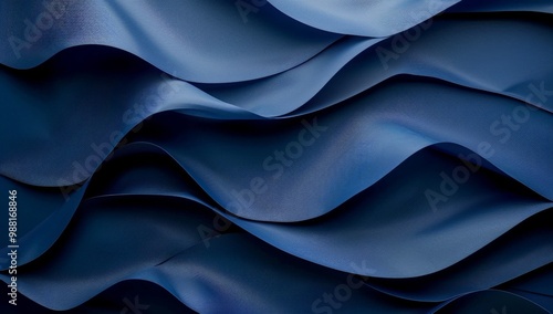 Abstract Blue Waves Smooth Background
