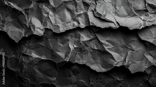 Wallpaper Mural Abstract background. Texture of folded black toner paper and overlay poster. Torontodigital.ca