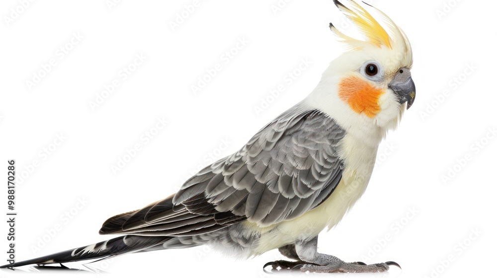 Obraz premium A Close-up Portrait of a Cockatiel