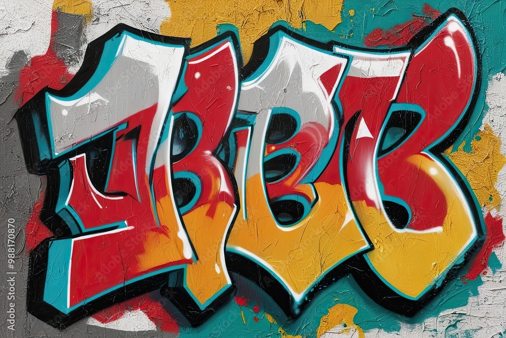 Naklejka premium Urban Bold Graffiti Tag Texture with Strong Paint and Textured Design
