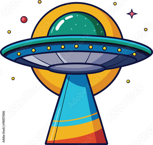 UFO vector illustration,on a isolated background,eps format