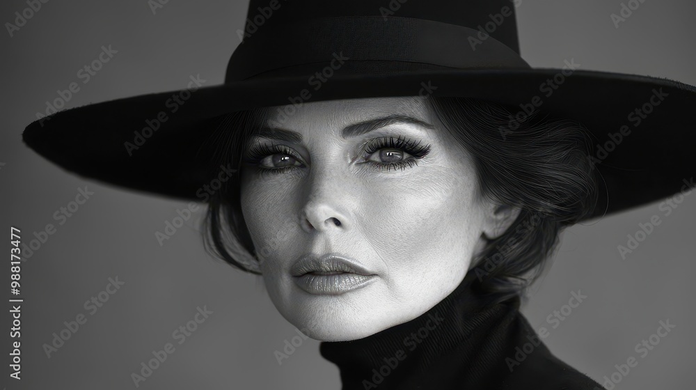 Portrait of a Woman Wearing a Wide Brimmed Hat Portrait of a Woman Wearing a Wide Brimmed Hat