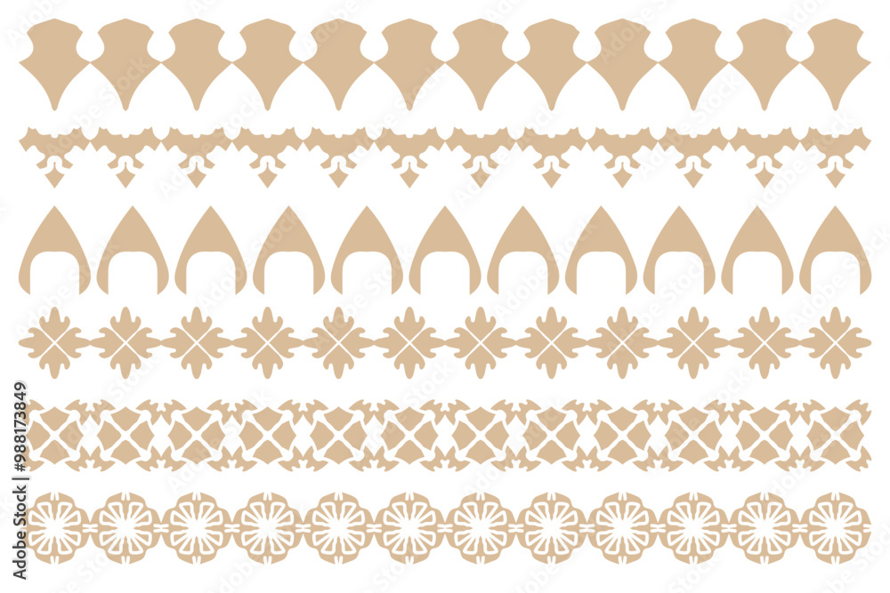Decorative ornament border design set Decorative ornament border design set