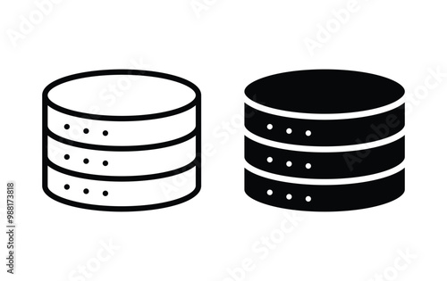 Database icon, database sign vector