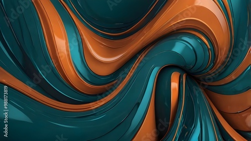 Abstract flowing silk waves in soft blue hues, a digital illustration for elegant backgrounds