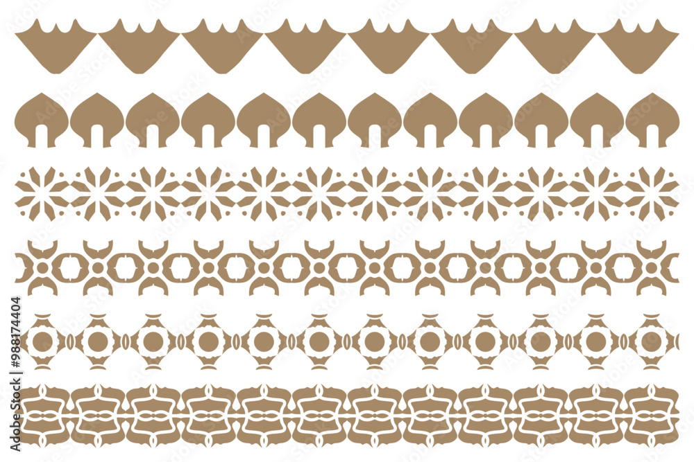 Decorative ornament border design set Decorative ornament border design set