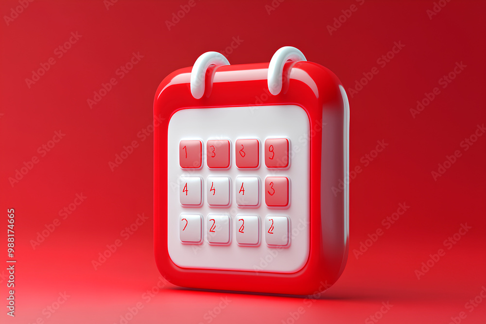 Obraz premium calendar 3d render icon