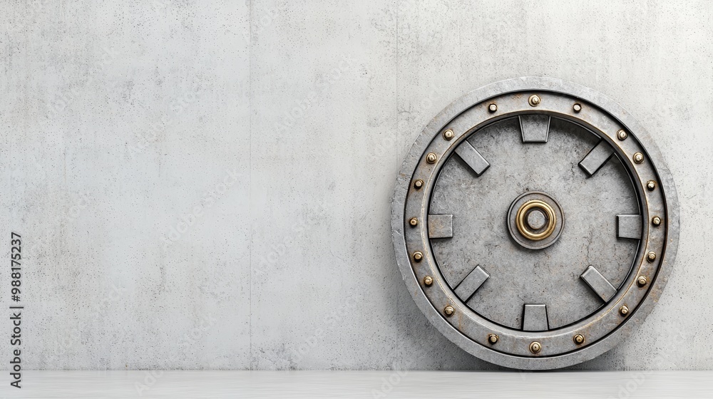 Classic Vault Door with Industrial Design Elements Classic Vault Door with Industrial Design Elements