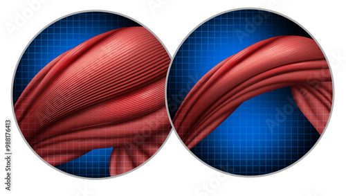 Canvas Print Cancer Cachexia as appetite reduction and not eating enough due to disease losing muscle and fat resulting in weight loss or muscles atrophy or Muscular dystrophy