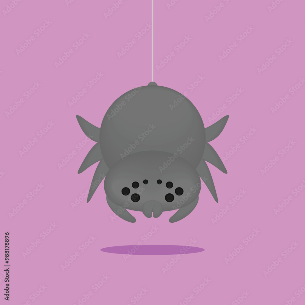 vector illustration of a spider with a strange model vector illustration of a spider with a strange model