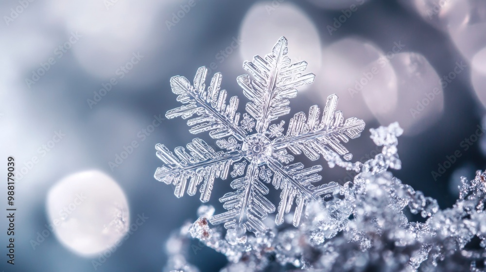 Silver snowflake charm transforming into flurry of real snowflakes. Silver snowflake charm transforming into flurry of real snowflakes.