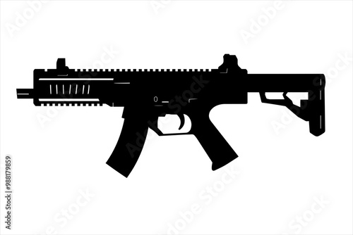 vector silhouette of a Compact Assault Carbine