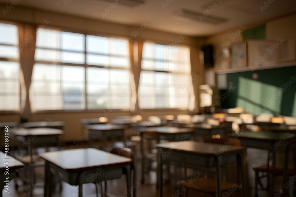 ぼやけた教室。子供がいない教室。背景素材|Blurred classroom.Classroom with no children, no focus. ぼやけた教室。子供がいない教室。背景素材|Blurred classroom.Classroom with no children, no focus.