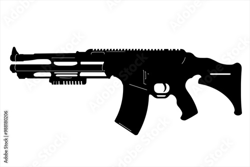 vector silhouette of a Compact Shotgun