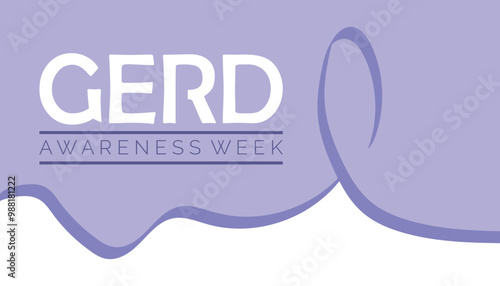 GERD Awareness week is observed every year on November. Medical Healthcare Awareness concept. background, placard, banner template Vector illustration design.