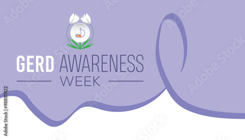 GERD Awareness week is observed every year on November. Medical Healthcare Awareness concept. background, placard, banner template Vector illustration design.