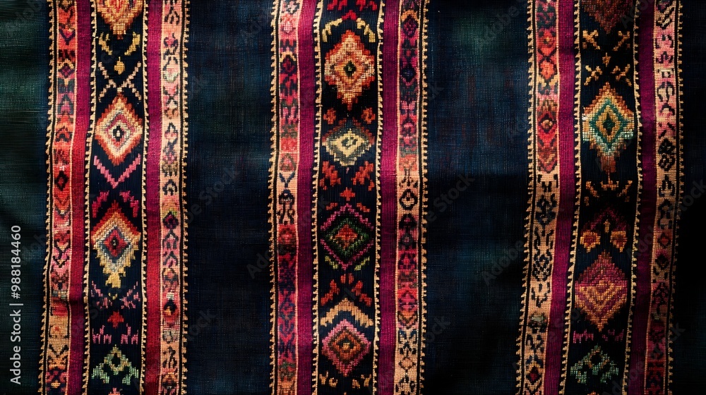 Colorful traditional fabric pattern. Colorful traditional fabric pattern.