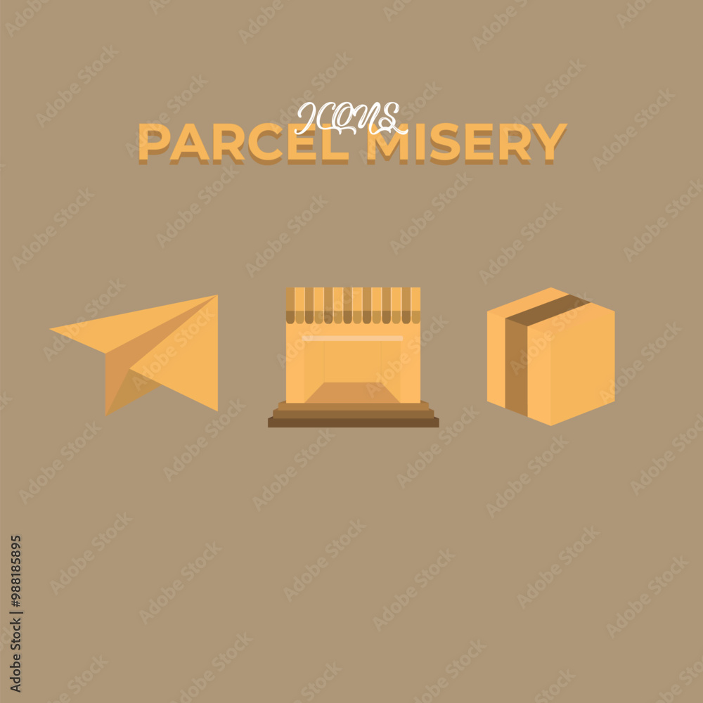 Motion Graphic Parcel Icon Vector Illustration Motion Graphic Parcel Icon Vector Illustration