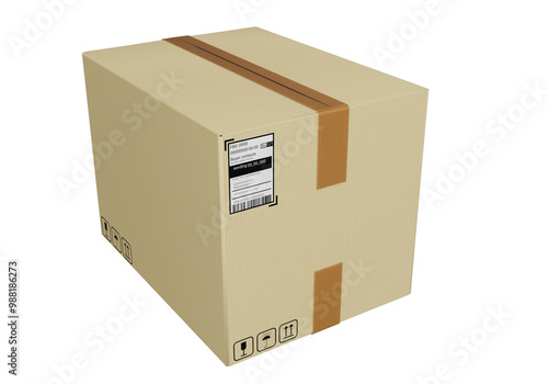 Cardboard box. Parcel with ...