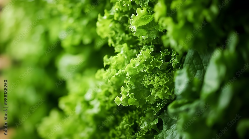 Fresh green lettuce leaves close-up Fresh green lettuce leaves close-up