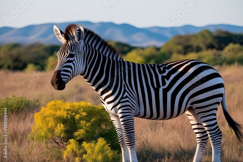 Vibrant Zebra Inspired Nature Print in Colorful Block Style photo