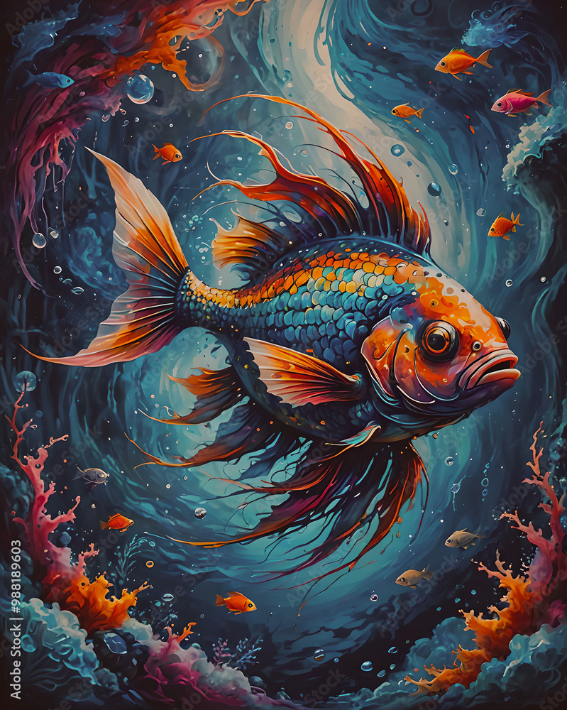 Fototapeta premium fish in the aquarium