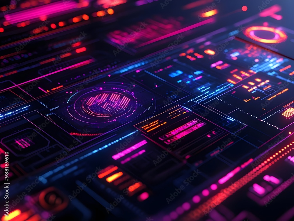 Futuristic digital interface design Futuristic digital interface design