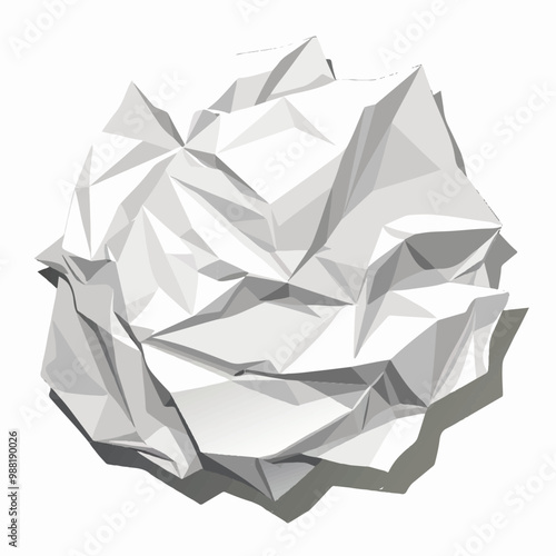 crumpled paper isolated on white