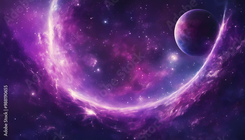 a beautiful, space galexy by purple color