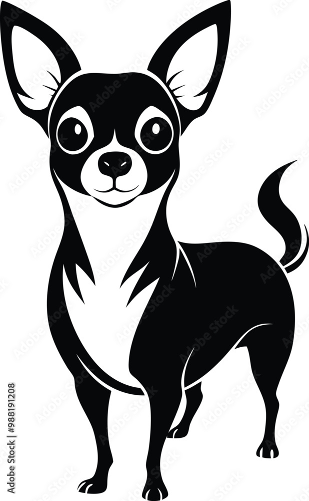 Charming Chihuahua Silhouette: Graceful and Petite Charming Chihuahua Silhouette: Graceful and Petite