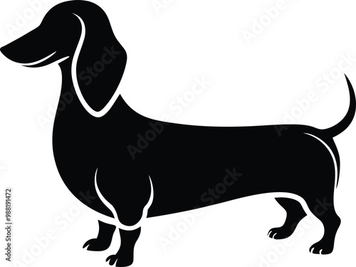 Dachshund Silhouette: Playful and Iconic Sausage Dog